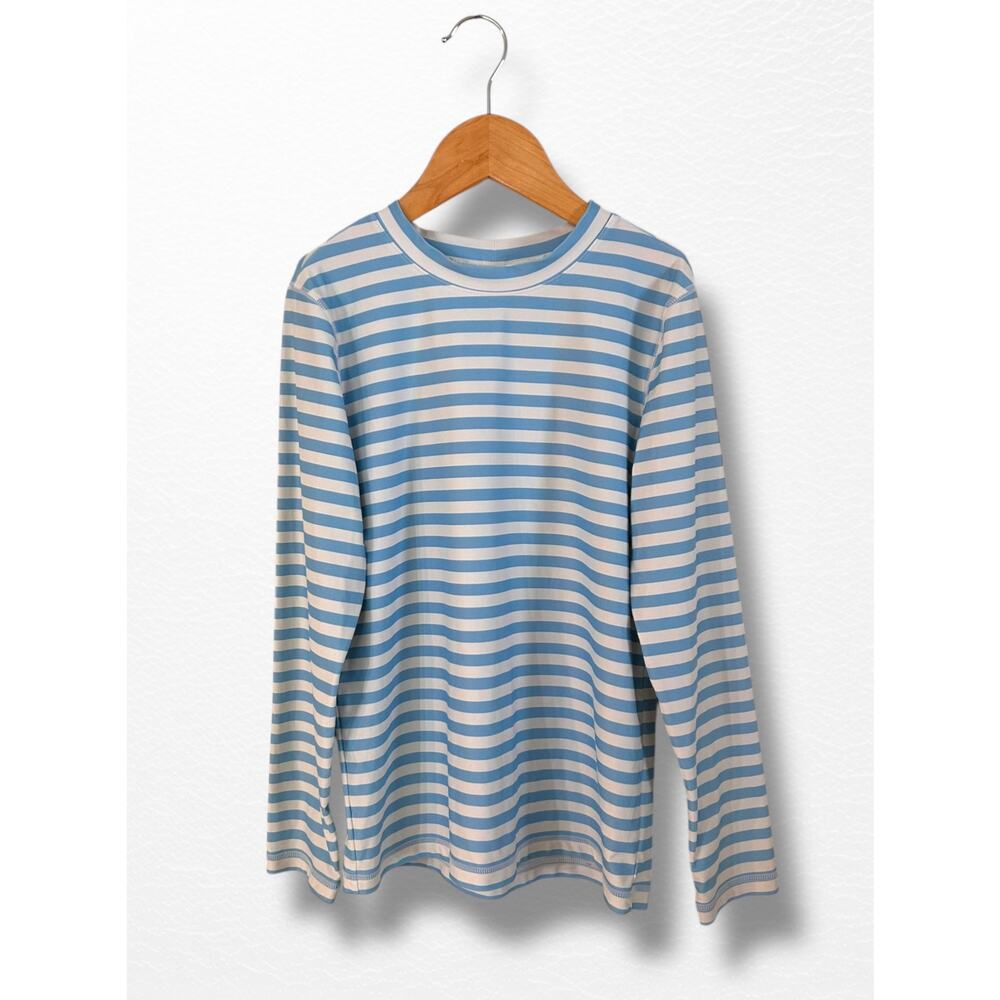 Primary Blue Striped Rashguard Top, Size 10